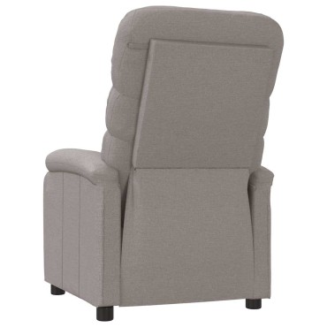 vidaXL Πολυθρόνα Ανακλινόμενη Taupe Υφασμάτινη 75x91x101cm 1 τεμ.