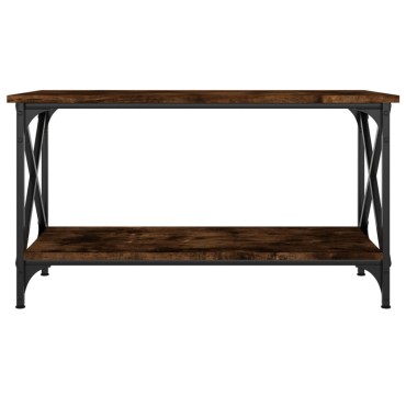 vidaXL Τραπεζάκι Σαλονιού Καπνιστή Δρυς 80x45x45cm Επεξεργασμ. Ξύλο 1 τεμ.