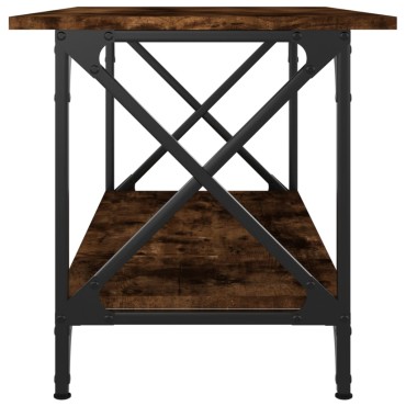 vidaXL Τραπεζάκι Σαλονιού Καπνιστή Δρυς 80x45x45cm Επεξεργασμ. Ξύλο 1 τεμ.