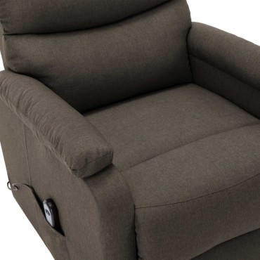 vidaXL Πολυθρόνα με Ανύψωση Taupe Υφασμάτινη 74x90,5x100cm 1 τεμ.