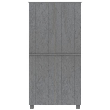 vidaXL Ντουλάπα HAMAR Σκ. Γκρι 89x50x180cm από Μασίφ Ξύλο Πεύκου 1 τεμ.