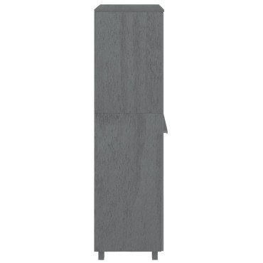 vidaXL Ντουλάπα HAMAR Σκ. Γκρι 89x50x180cm από Μασίφ Ξύλο Πεύκου 1 τεμ.