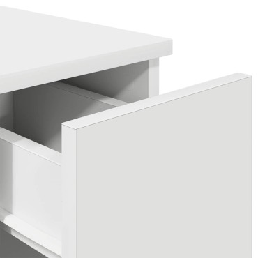 vidaXL Κομοδίνο με συρτάρι Λευκό 20x36x60cm 1 τεμ.