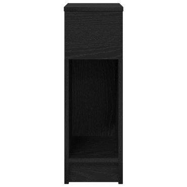 vidaXL Κομοδίνο με συρτάρι Μαύρη βελανιδιά 20x36x60cm 1 τεμ.