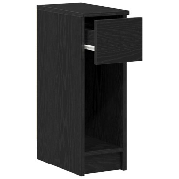 vidaXL Κομοδίνο με συρτάρι Μαύρη βελανιδιά 20x36x60cm 1 τεμ.