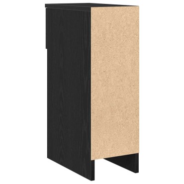 vidaXL Κομοδίνο με συρτάρι Μαύρη βελανιδιά 20x36x60cm 1 τεμ.