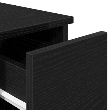vidaXL Κομοδίνο με συρτάρι Μαύρη βελανιδιά 20x36x60cm 1 τεμ.