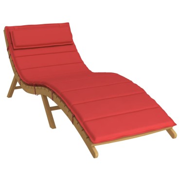 vidaXL Μαξιλάρι Ξαπλώστρας Κόκκινο 180x60x4cm από Ύφασμα Oxford