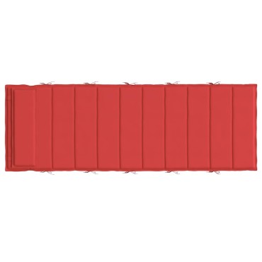 vidaXL Μαξιλάρι Ξαπλώστρας Κόκκινο 180x60x4cm από Ύφασμα Oxford
