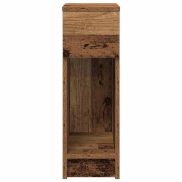 vidaXL Κομοδίνο με συρτάρι Όψη Παλαιού Ξύλου 20x36x60cm 1 τεμ.