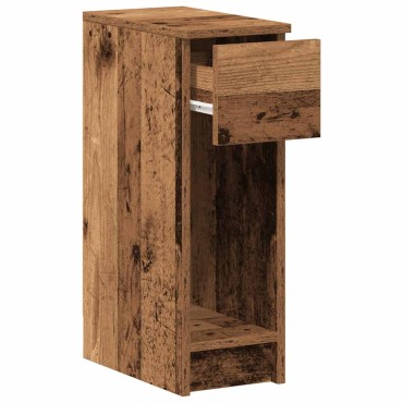 vidaXL Κομοδίνο με συρτάρι Όψη Παλαιού Ξύλου 20x36x60cm 1 τεμ.