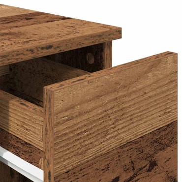 vidaXL Κομοδίνο με συρτάρι Όψη Παλαιού Ξύλου 20x36x60cm 1 τεμ.