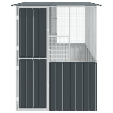 Κλουβί Πουλιών vidaXL Ανθρακί 215x78x200 εκ Γαλβανισμένο Ατσάλι