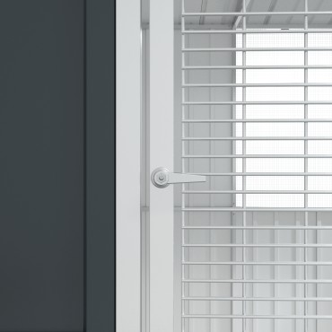 κλουβί πουλιών vidaXL σε ανθρακί 215x78x200 εκ από γαλβανισμένο ατσάλι