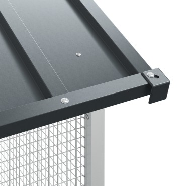 κλουβί πουλιών vidaXL σε ανθρακί 215x78x200 εκ από γαλβανισμένο ατσάλι