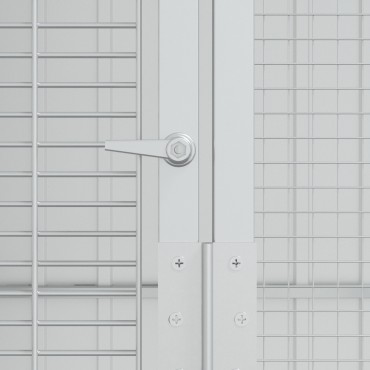 vidaXL Κλουβί πουλιών Γκρι 215x110x247 εκ Χάλυβας