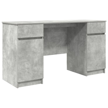 vidaXL Γραφείο Γκρι Σκυρόδεμα 140x49x76cm Επεξεργασμένο Ξύλο 1 τεμ.
