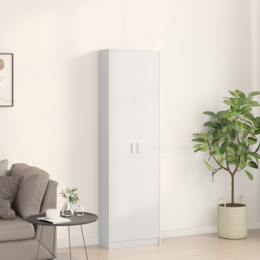 vidaXL ντουλάπα Λευκή 55x25x189cm από επεξεργασμένο ξύλο