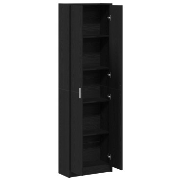 vidaXL Ντουλάπα Μαύρης Βελανιδιάς 55x25x189cm Επεξεργασμένου Ξύλου 1 τεμ.