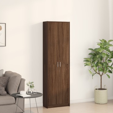 vidaXL ντουλάπα καφέ δρυός 55x25x189cm κατασκευασμένου ξύλου