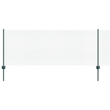 vidaXL Φράκτης Welded Wire με 11 U Posts Πράσινος 0.8x25 μ. Χάλυβας