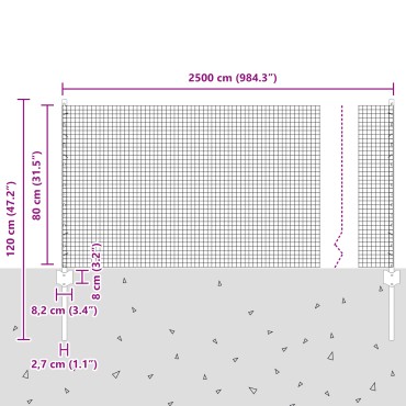 vidaXL Φράκτης Welded Wire με 11 U Posts Πράσινος 0.8x25 μ. Χάλυβας