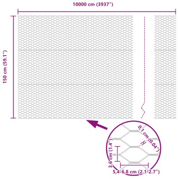 Φράκτες vidaXL 11 τμχ U-Channel Πράσινος 150cm Μέταλλο, Εξαγώνιος Φράκτης vidaXL Πράσινος 1.5x100 μ Μέταλλο