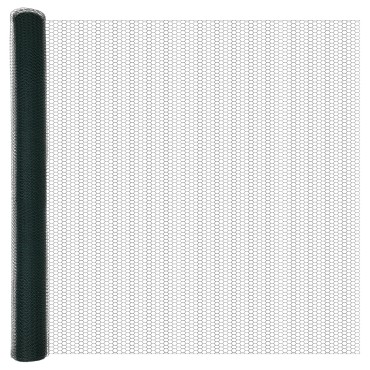 Πόδια Φράχτη vidaXL 11 τεμ U-Channel Πράσινο 160cm Χάλυβας, Φράκτης vidaXL Εξαγωνικός Πράσινος 1.6x100 μ Χάλυβας