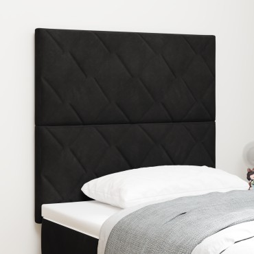 vidaXL Κεφαλάρι Διαμαντιών Μαύρο Βελούδο  90x40x7cm 1 τεμ.