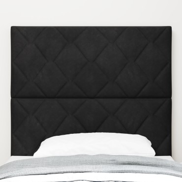 vidaXL Κεφαλάρι Διαμαντιών Μαύρο Βελούδο  90x40x7cm 1 τεμ.