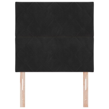 vidaXL Κεφαλάρι Διαμαντιών Μαύρο Βελούδο  90x40x7cm 1 τεμ.