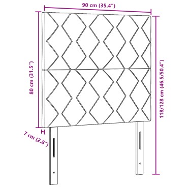 vidaXL Κεφαλάρι Διαμαντιών Μαύρο Βελούδο  90x40x7cm 1 τεμ.