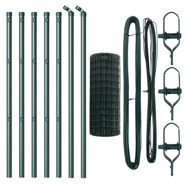 vidaXL Euro Fence με 7 Πόδια 0.4x10 μ Γαλβανισμένος Χάλυβας Πράσινος