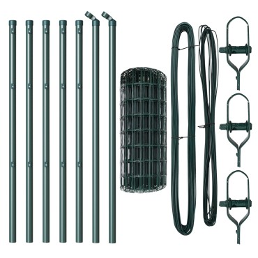 vidaXL Euro Fence με 7 Στυλίδια 0.4x10 μ Γαλβανισμένο Ατσάλι Πράσινο