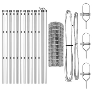 vidaXL Euro Fence με 13 Πόλους 0.6x25 μ Γαλβανισμένος Χάλυβας