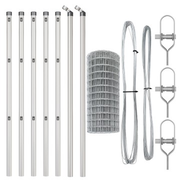 vidaXL Euro Fence με 13 Πόλους 0,4x50 μ Γαλβανισμένος Χάλυβας