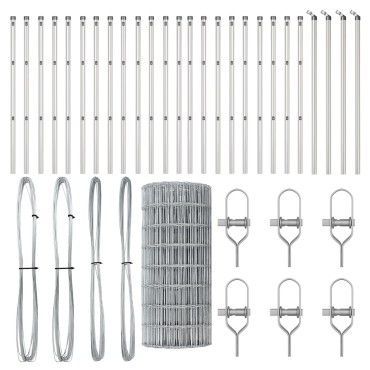 vidaXL Euro Fence με 13 Στυλ 0.6x50 μ Γαλβανισμένος Χάλυβας