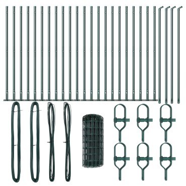 vidaXL Euro Fence με 13 Φλαντζωτά Πόδια 0.4x50 μ Γαλβανισμένου Ατσαλιού