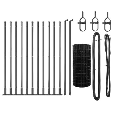 vidaXL Euro Fence με 13 Λαβούς Πόλων 0.6x25 μ Γαλβανισμένος Χάλυβας