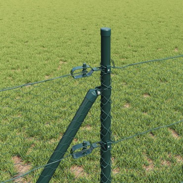 vidaXL Hexagon Fence Πράσινο 0.6x50 μ Χάλυβας