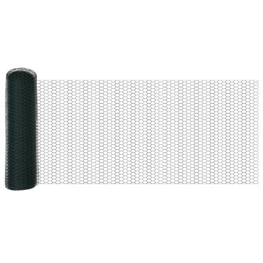 vidaXL Hexagon Fence Πράσινο 0.6x50 μ Χάλυβας