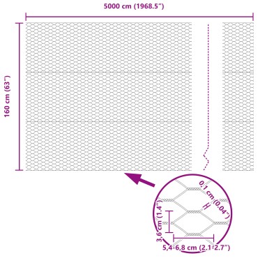Φράχτης Hexagon vidaXL Πράσινος 1.6x50 μ Χάλυβας, Φράχτες vidaXL 13 τεμ Πράσινοι 32 mm 210cm Γαλβανισμένος Χάλυβας