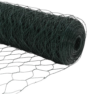 vidaXL Hexagon Fence Πράσινο 0.5x100 μ Χάλυβας