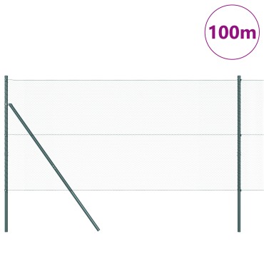 vidaXL Hexagon Fence Πράσινο 1.2x100 μ Σίδερο