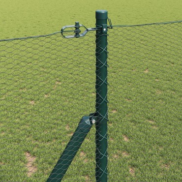 vidaXL Hexagon Fence Πράσινο 1.2x100 μ Σίδερο