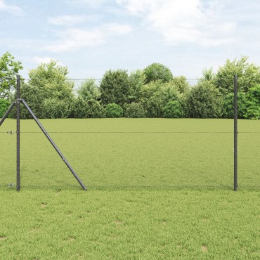 vidaXL Hexagon Fence Γκρι 1x10 μ Χάλυβας