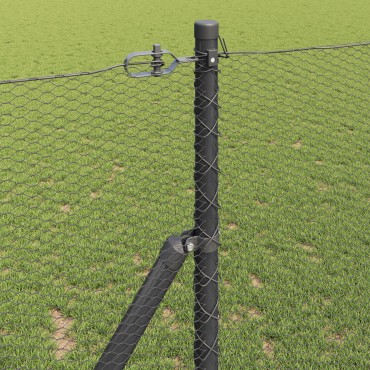 vidaXL Hexagon Fence Γκρι 1x10 μ Χάλυβας