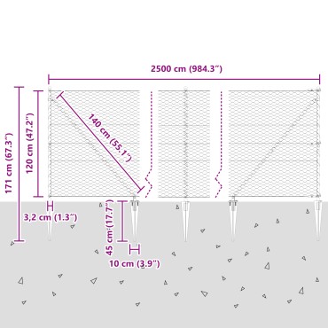 vidaXL Σετ Περιφράξεων Σετ των 2 Πράσινο Ατσάλι 25x1,2 μ Ανθεκτικό