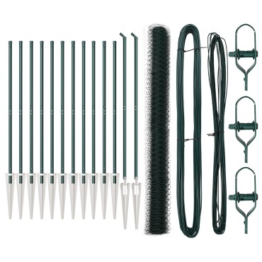 vidaXL Hexagon Fence Πράσινος 1.6x25 μ Χάλυβας