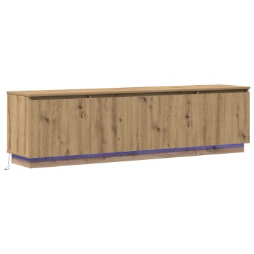 vidaXL ντουλάπι τηλεόρασης με LED Artisan Oak 180x38x49cm Επεξεργασμένο ξύλο